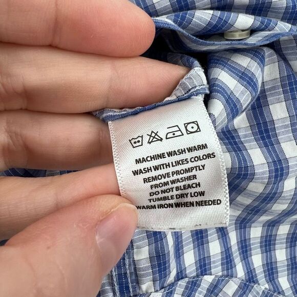 Gianni Valentino Slim fit Plaid Mixed Pattern Button Down Shirt medium - Picture 3 of 6